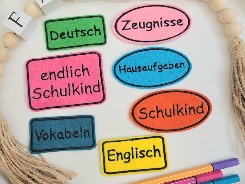 Buttons für die Schule Einschulung - Stickdatei